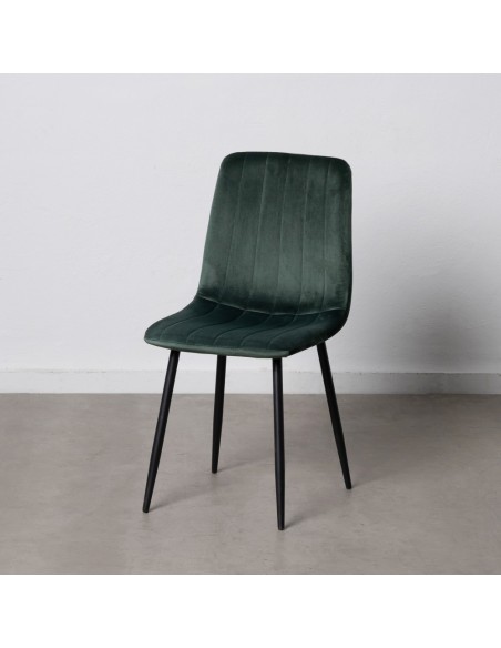 Silla terciopelo verde oscuro