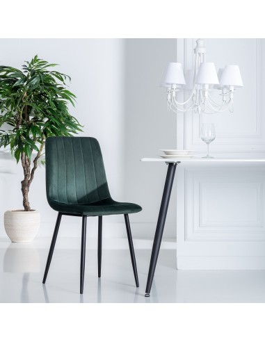 Silla terciopelo verde oscuro
