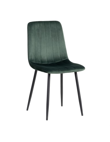 Silla terciopelo verde oscuro