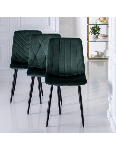 Silla terciopelo verde oscuro