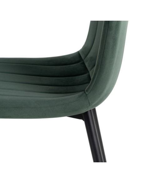 Silla terciopelo verde oscuro