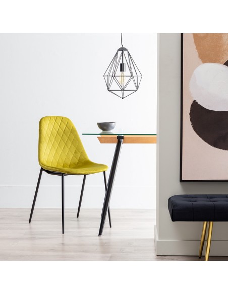 Silla de terciopelo verde