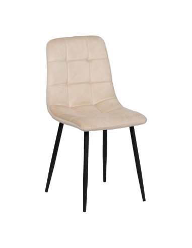 Silla terciopelo beige