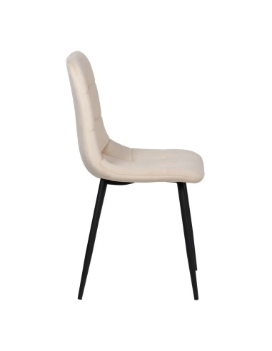 Silla terciopelo beige