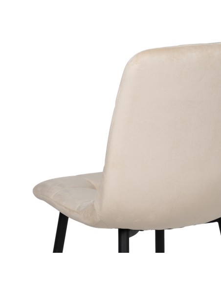 Silla terciopelo beige