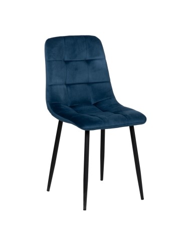 Silla terciopelo azul oscuro