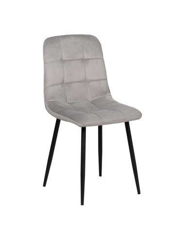 Silla terciopelo gris