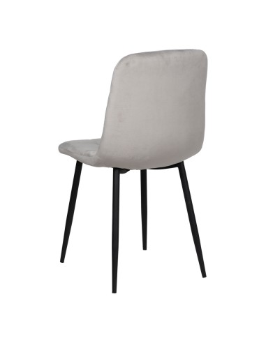 Silla terciopelo gris