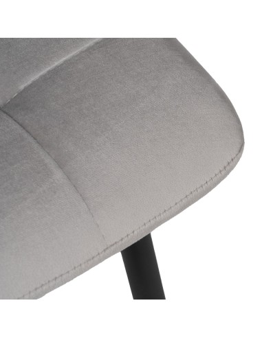 Silla terciopelo gris