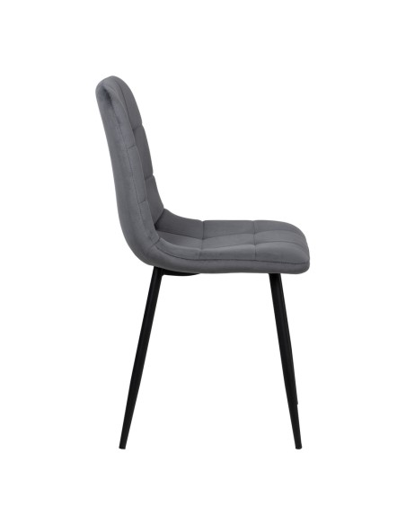 Silla terciopelo gris oscuro