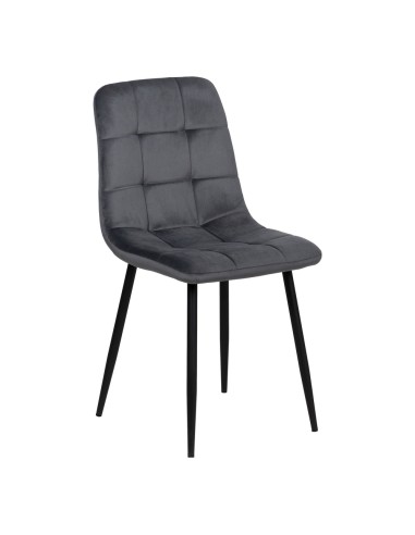 Silla terciopelo gris oscuro