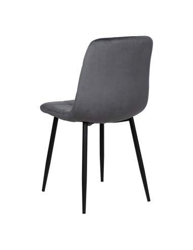 Silla terciopelo gris oscuro