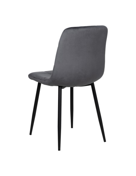 Silla terciopelo gris oscuro