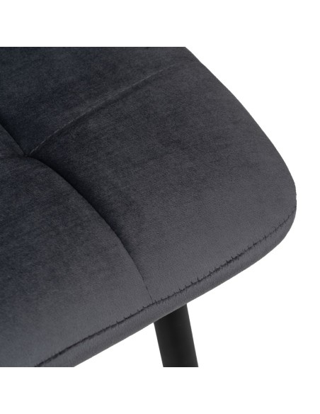 Silla terciopelo gris oscuro