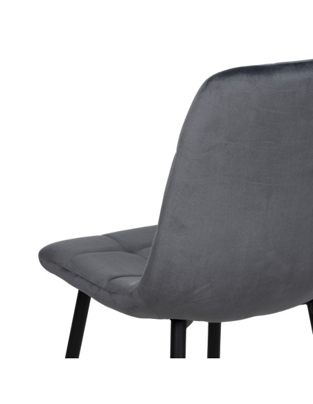 Silla terciopelo gris oscuro
