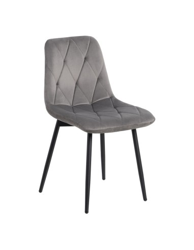 Silla terciopelo gris oscuro