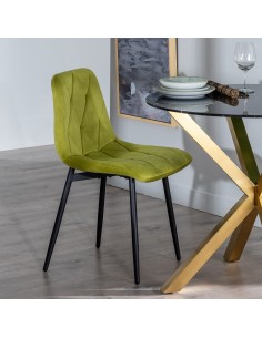 Silla terciopelo verde 2