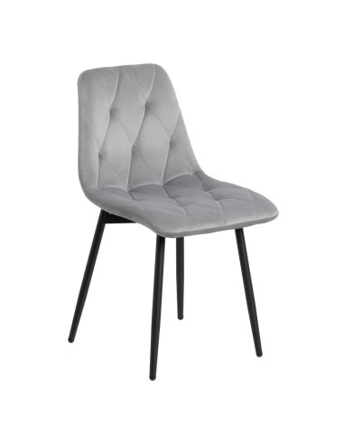 Silla terciopelo gris