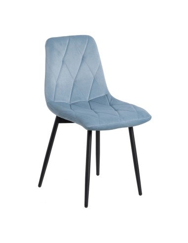 Silla terciopelo azul hielo