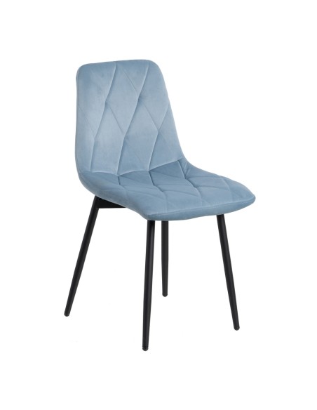 Silla terciopelo azul hielo