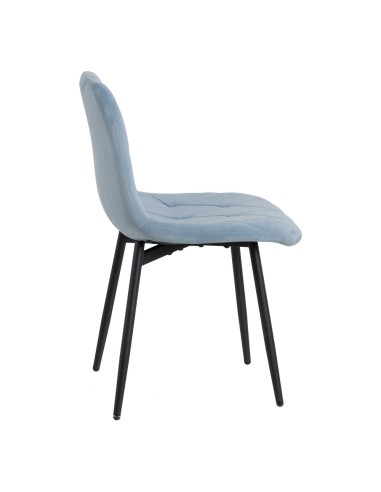 Silla terciopelo azul hielo