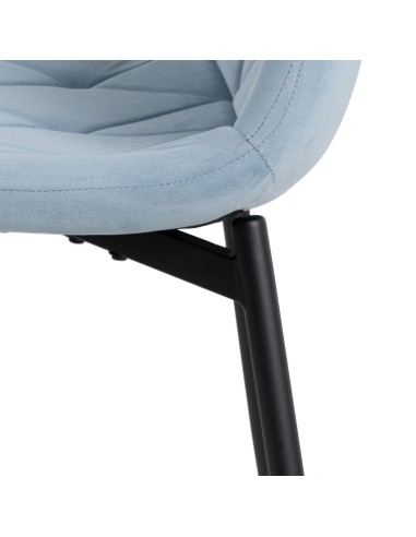 Silla terciopelo azul hielo