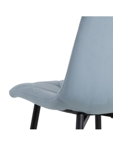 Silla terciopelo azul hielo