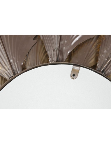 Espejo metal hoja dorado