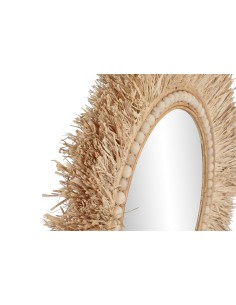 Espejo rafia natural 2