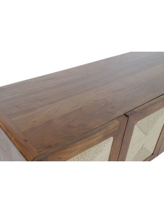 Mueble aparador madera acacia/ratán 2
