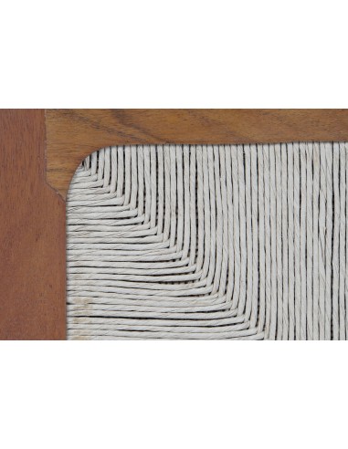 Mesita de noche acacia/ratán