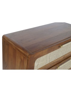 Cómoda madera acacia/ratán 2