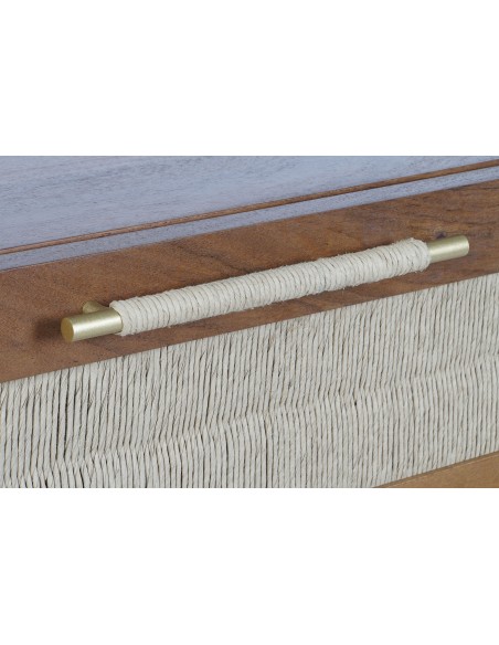 Cómoda madera acacia/ratán