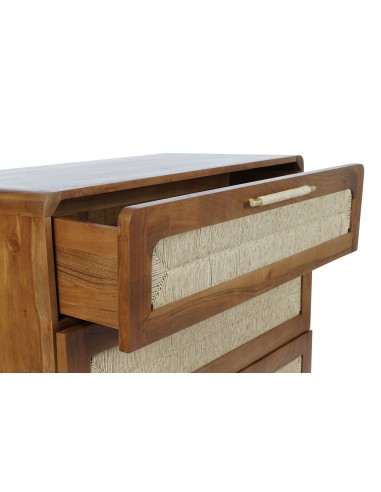 Cómoda madera acacia/ratán