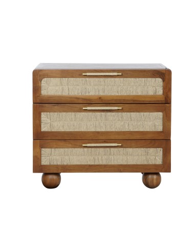 Cómoda madera acacia/ratán