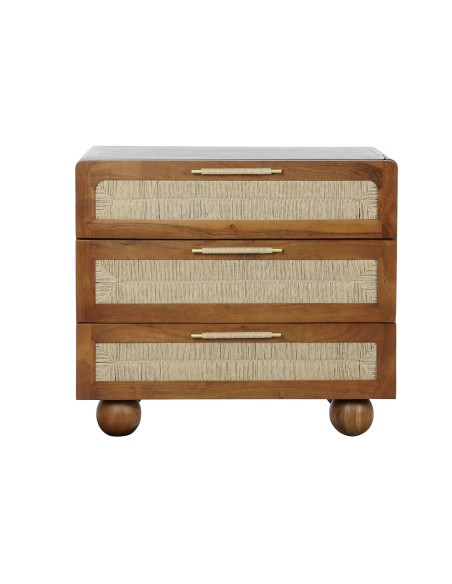 Cómoda madera acacia/ratán