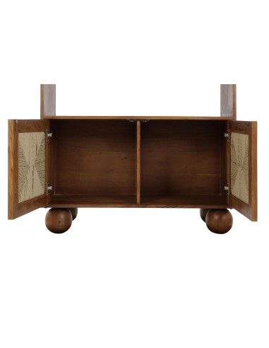 Estantería acacia/ratán