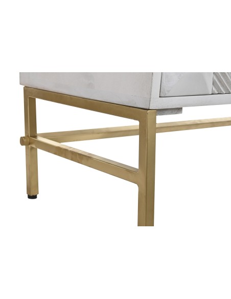 Mueble aparador de mango blanco/metal