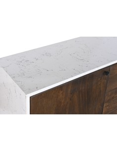 Mueble aparador mango blanco y marrón 2
