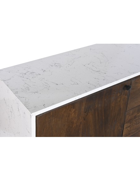 Mueble aparador mango blanco y marrón