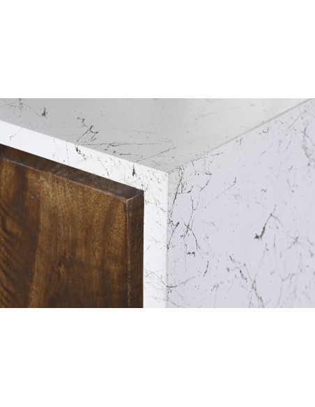 Mueble aparador mango blanco y marrón