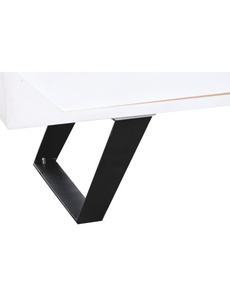 Mueble aparador mango blanco y marrón