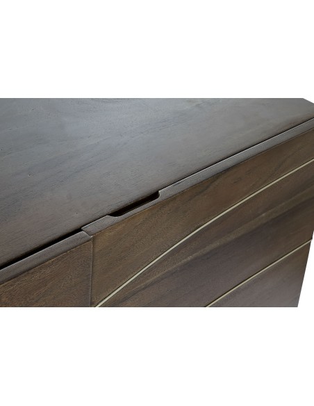 Aparador de acacia marrón oscuro