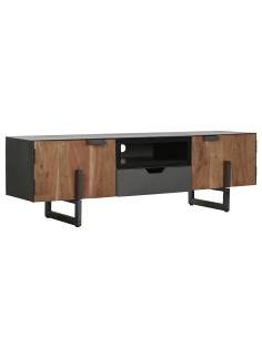 Mueble TV de acacia y metal 2