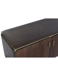 Mueble TV acero y mango marron 2