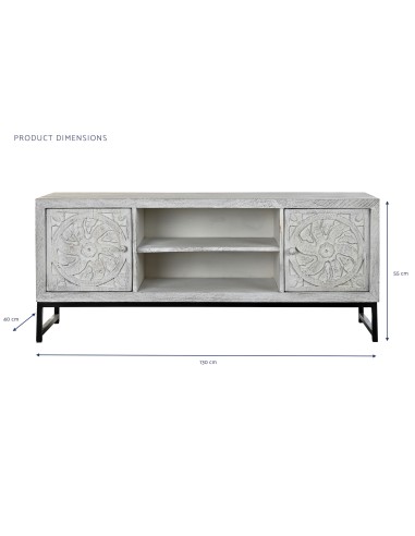 Mueble TV de mango envejecido