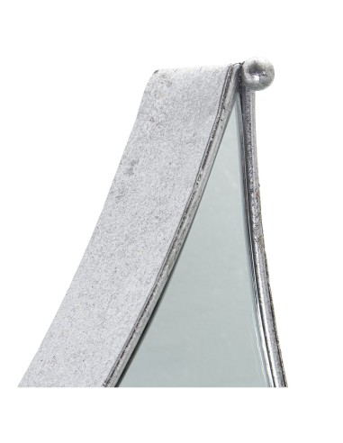 Espejo metal rombos plata