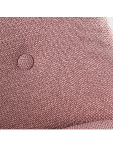 Silla de poliéster en rosa con patas metal