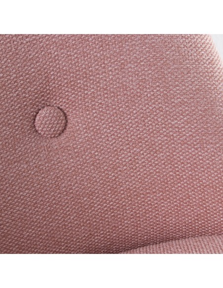 Silla de poliéster en rosa con patas metal