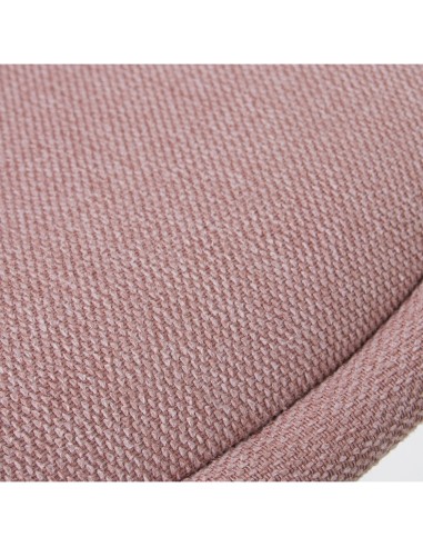 Silla de poliéster en rosa con patas metal